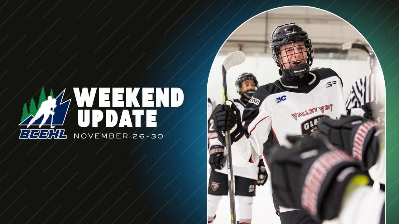 BCEHL WEEKEND UPDATE - NOVEMBER 26-30 image