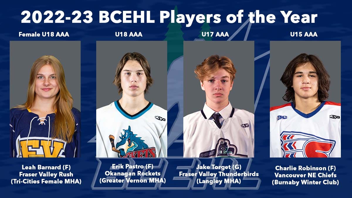 2022-23 BCEHL PLAYERS AND COACHES OF THE YEAR image