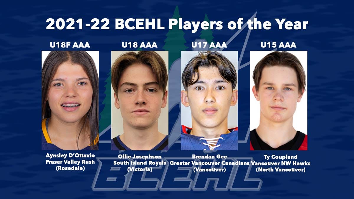 2021-22 BCEHL PLAYERS AND COACHES OF THE YEAR image