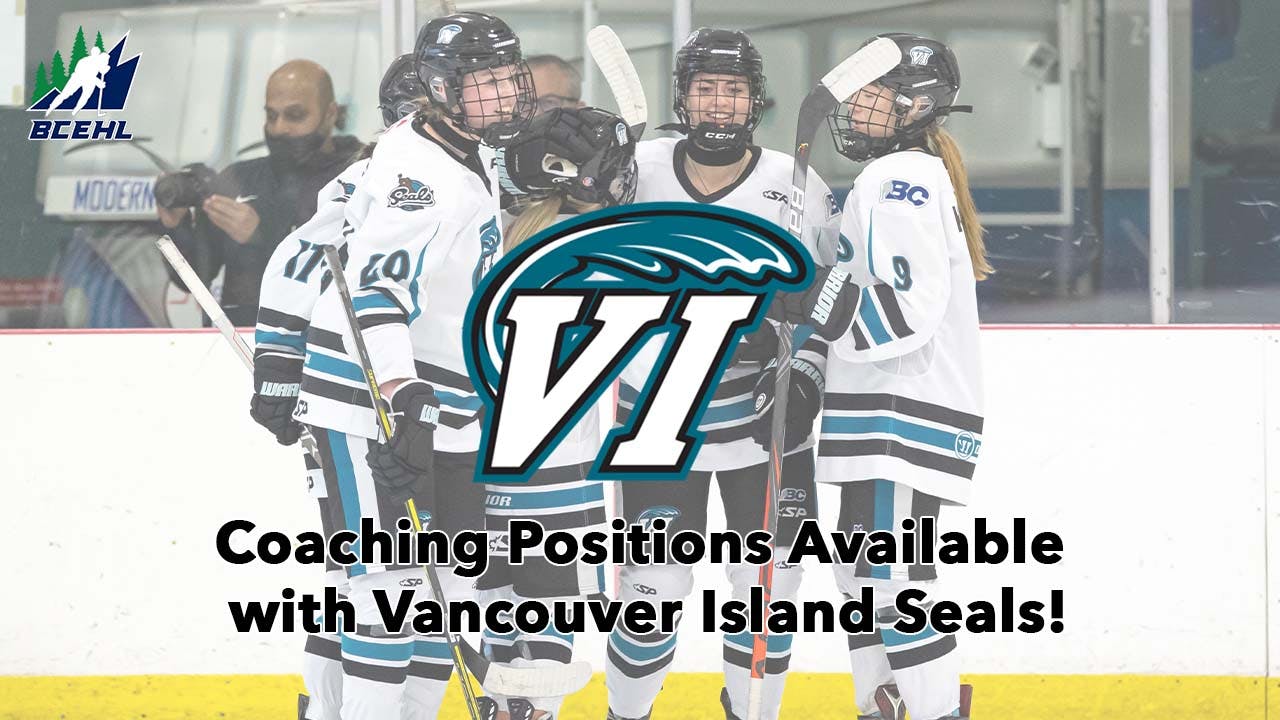 VANCOUVER ISLAND SEALS ACCEPTING SUBMISSIONS FOR ASSISTANT COACHES image